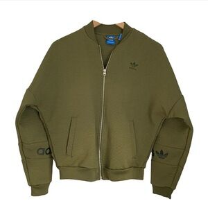 Adidas Khaki Green Zip-Up Jacket